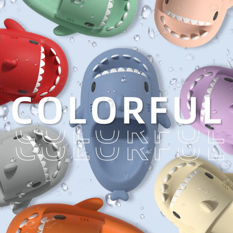 New Style Shark Slippers Women Summer Cute EVA Flip Flops Men Non-Slip Indoor Outdoor Slides Girls Boys Beach Shoes Sandals