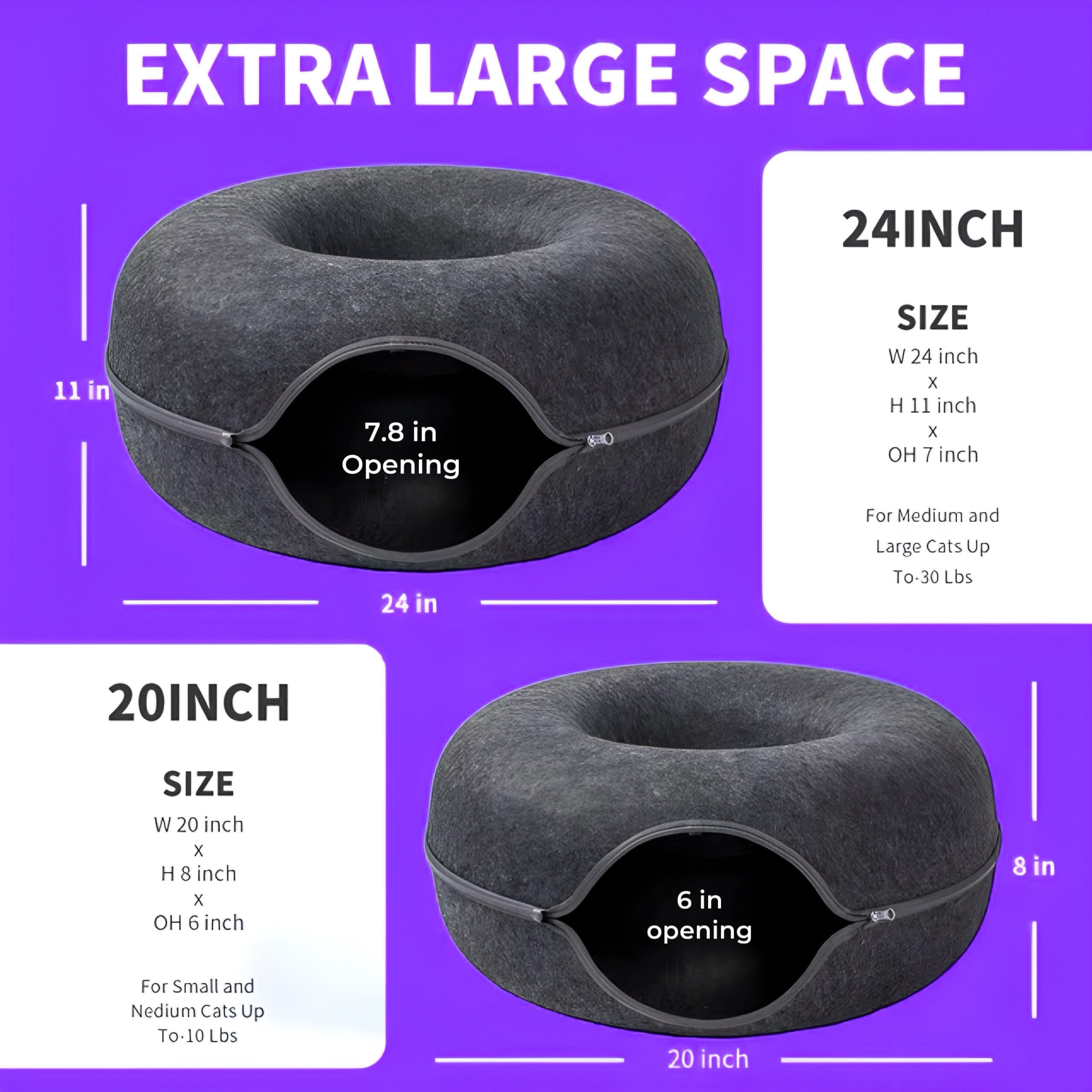 Cozy Cave™ Cat Cave Donut Bed