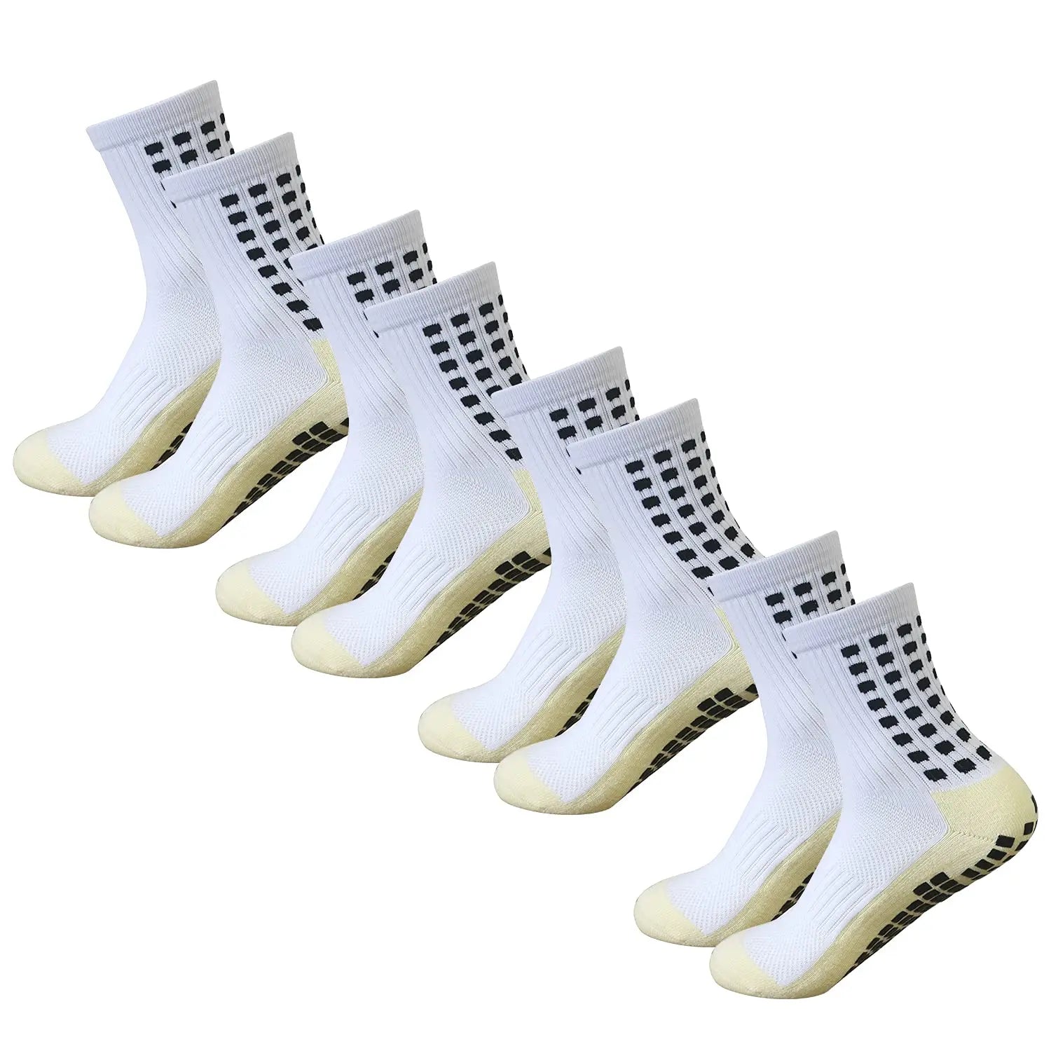 4 Pair Men'S Soccer Socks anti Slip Non Slip Grip Pads for Football Basketball Sports Grip Socks
