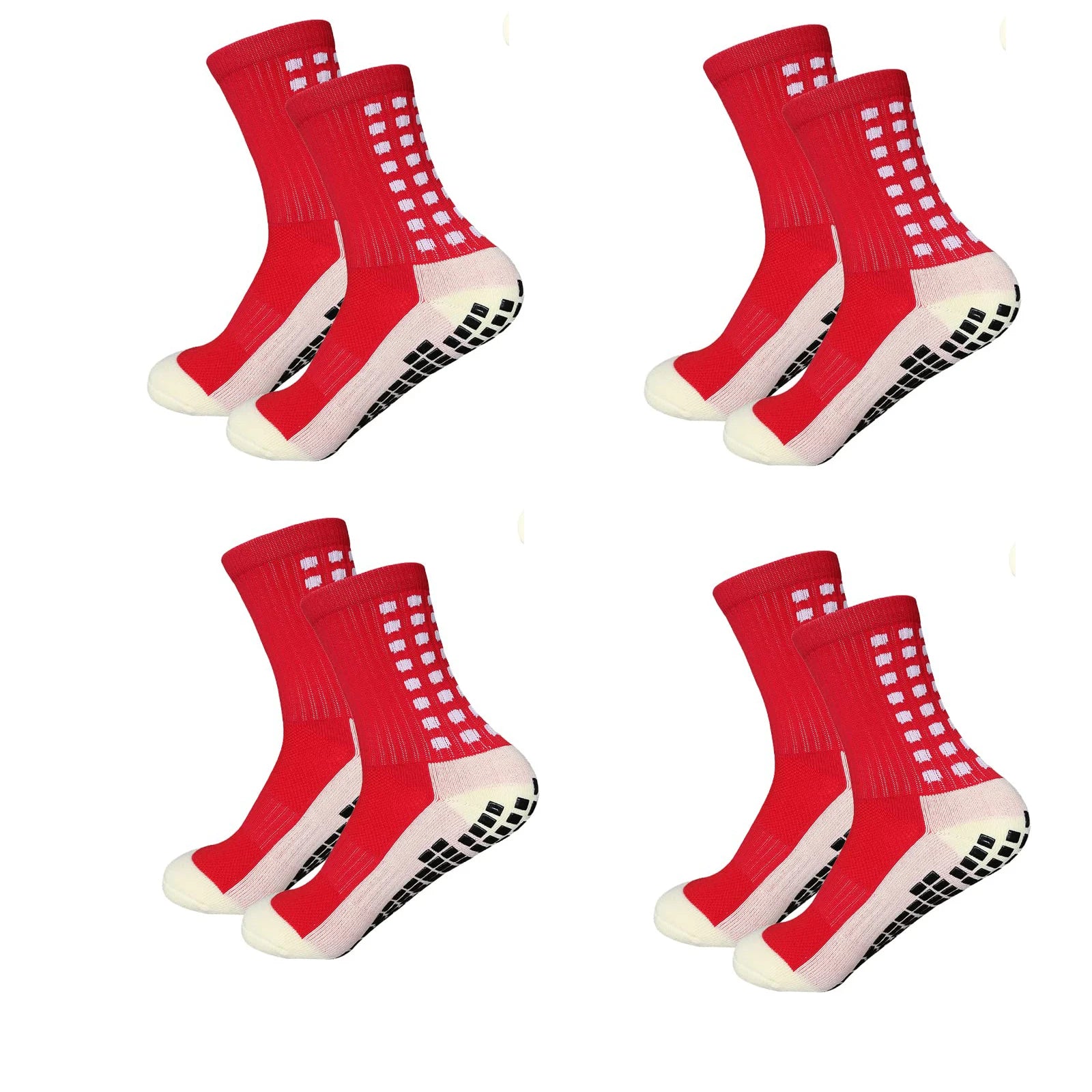 4 Pair Men'S Soccer Socks anti Slip Non Slip Grip Pads for Football Basketball Sports Grip Socks