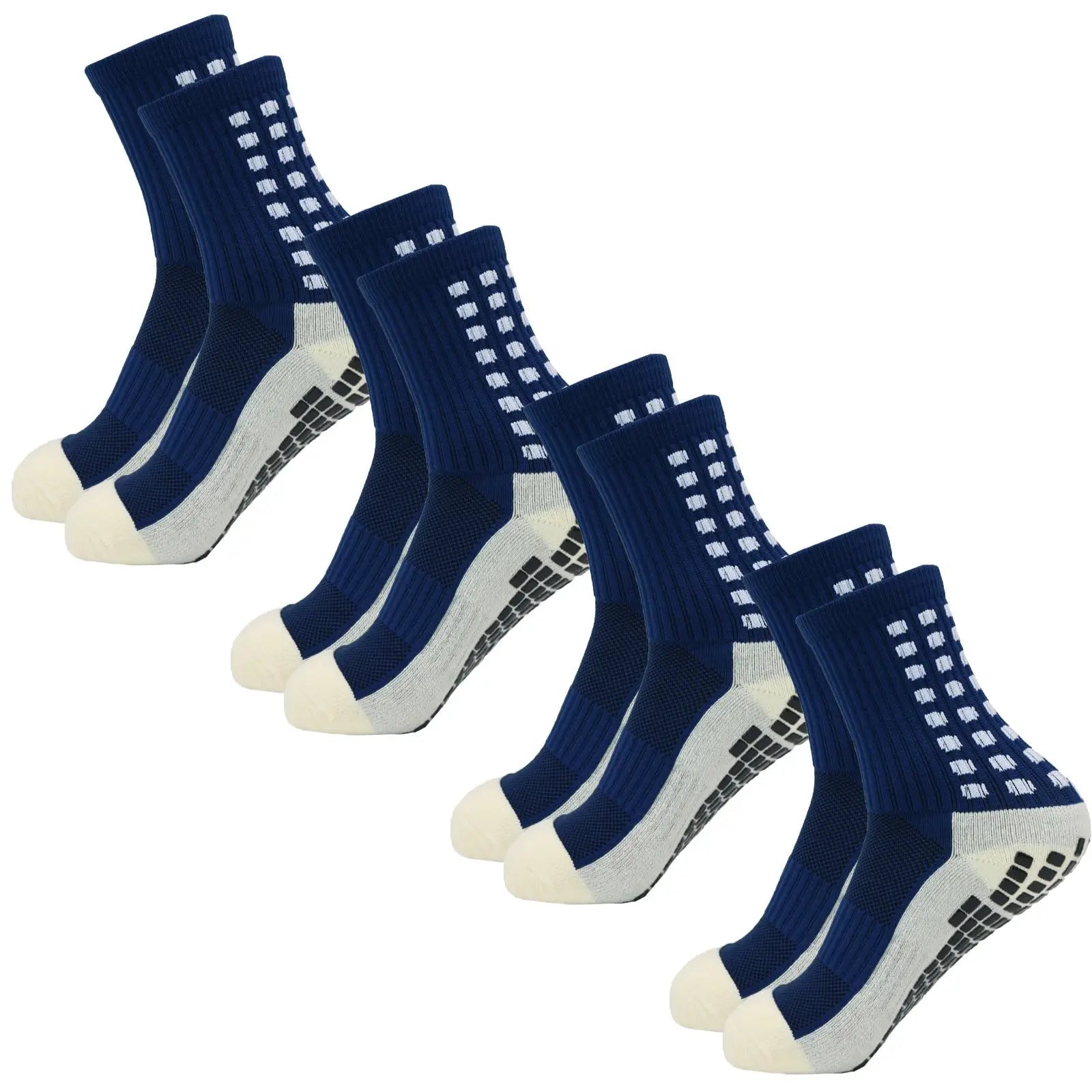 4 Pair Men'S Soccer Socks anti Slip Non Slip Grip Pads for Football Basketball Sports Grip Socks