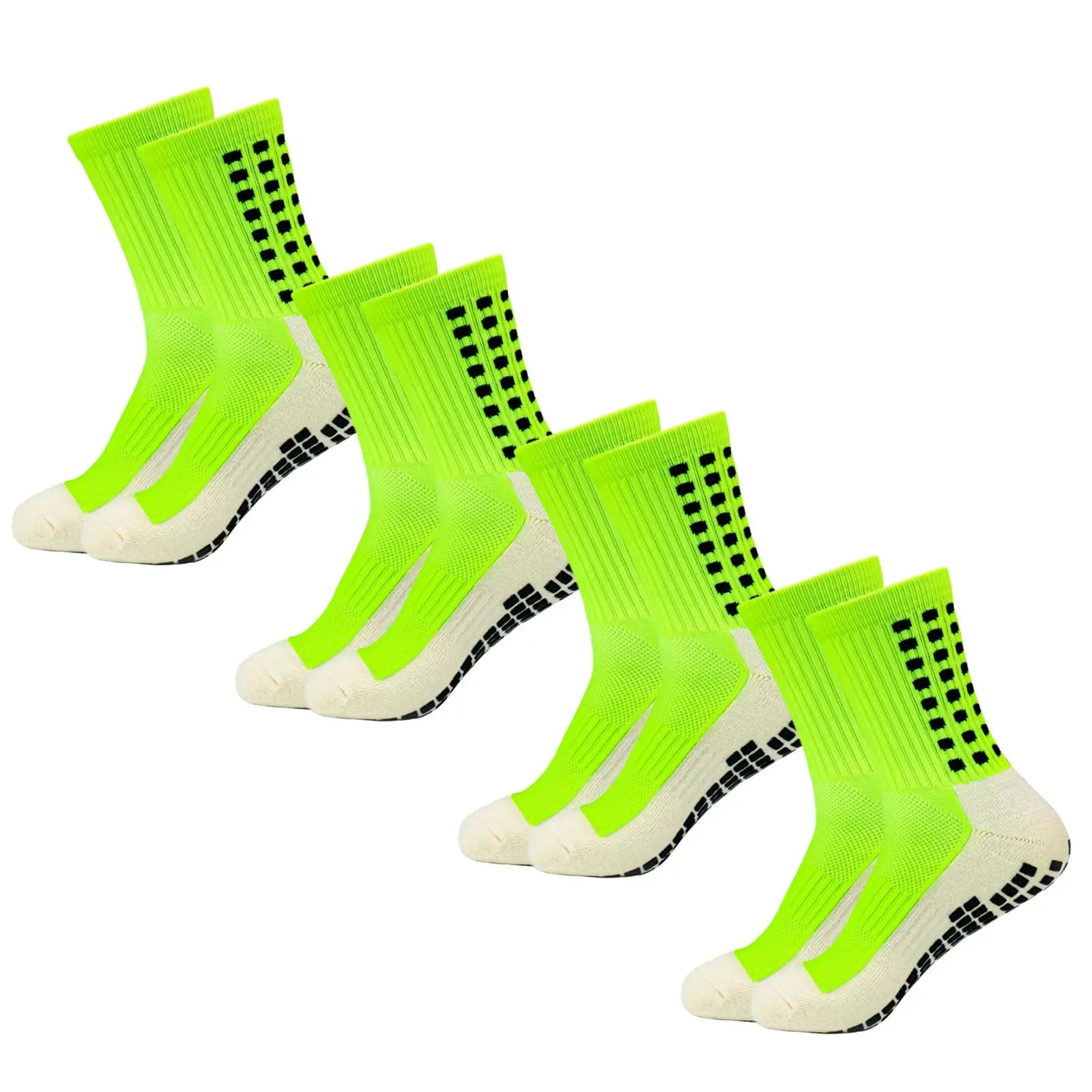 4 Pair Men'S Soccer Socks anti Slip Non Slip Grip Pads for Football Basketball Sports Grip Socks