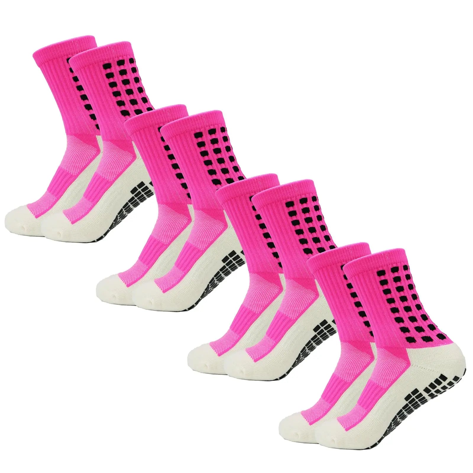 4 Pair Men'S Soccer Socks anti Slip Non Slip Grip Pads for Football Basketball Sports Grip Socks