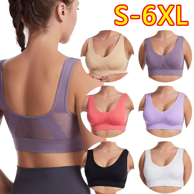 Women Breathable Wireless Gym Bra