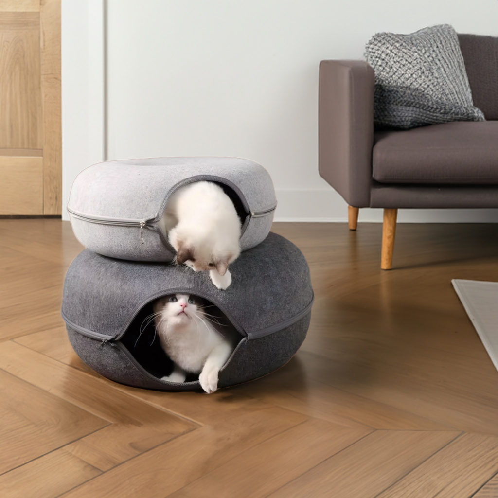Cozy Cave™ Cat Cave Donut Bed