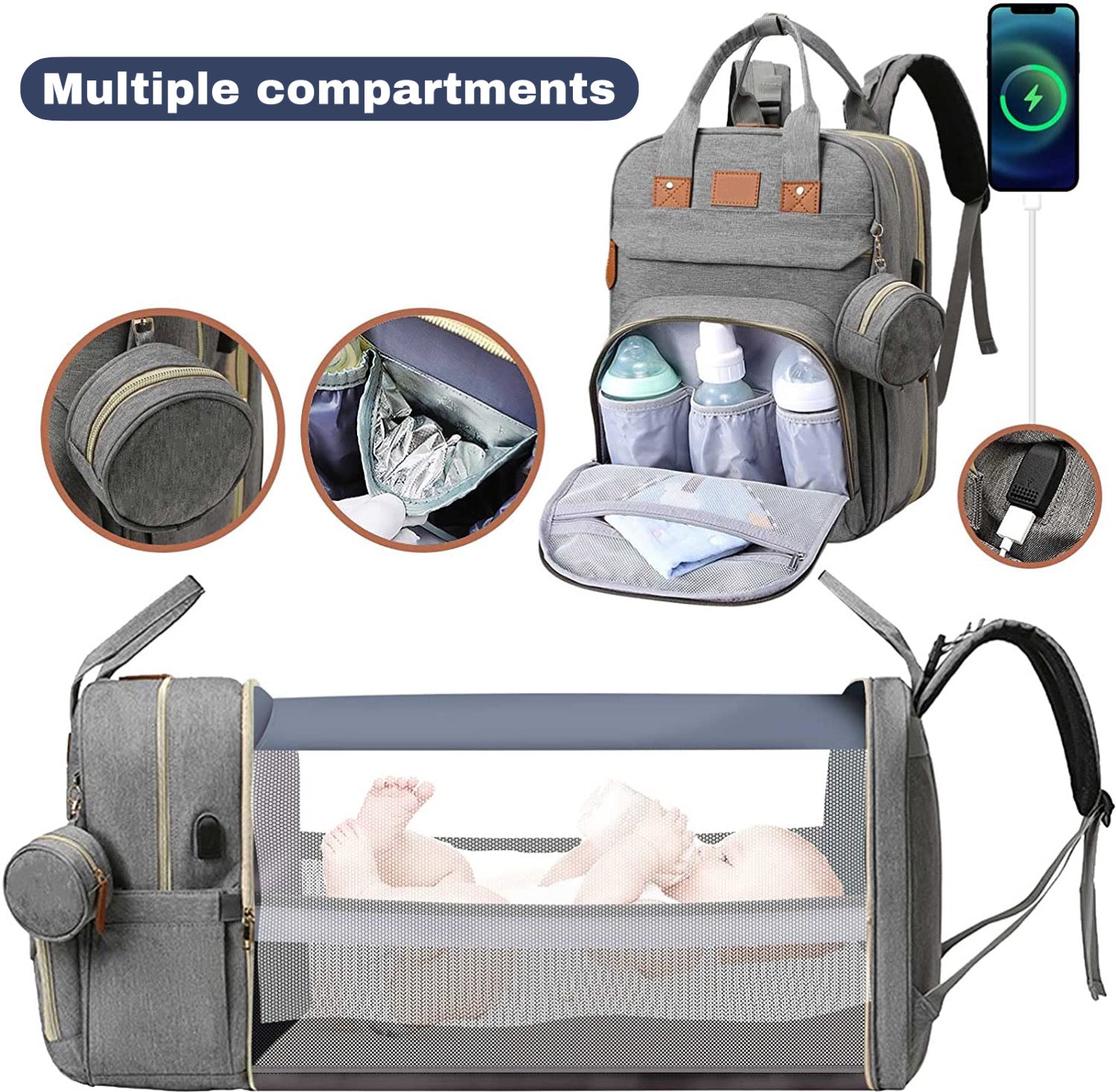 Baby essentials diaper Backpack by sunshine