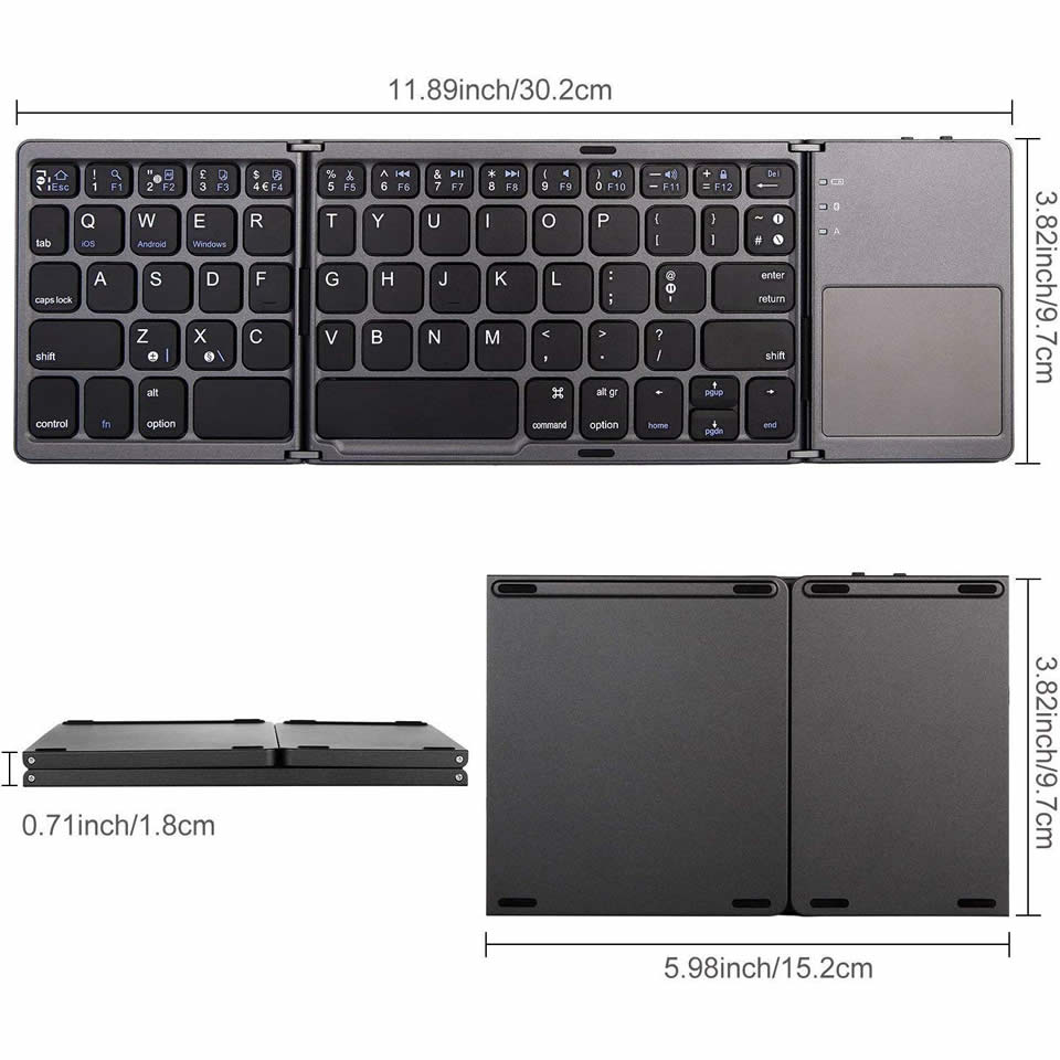 SLEEK™ Portable Bluetooth Keyboard With Touchpad