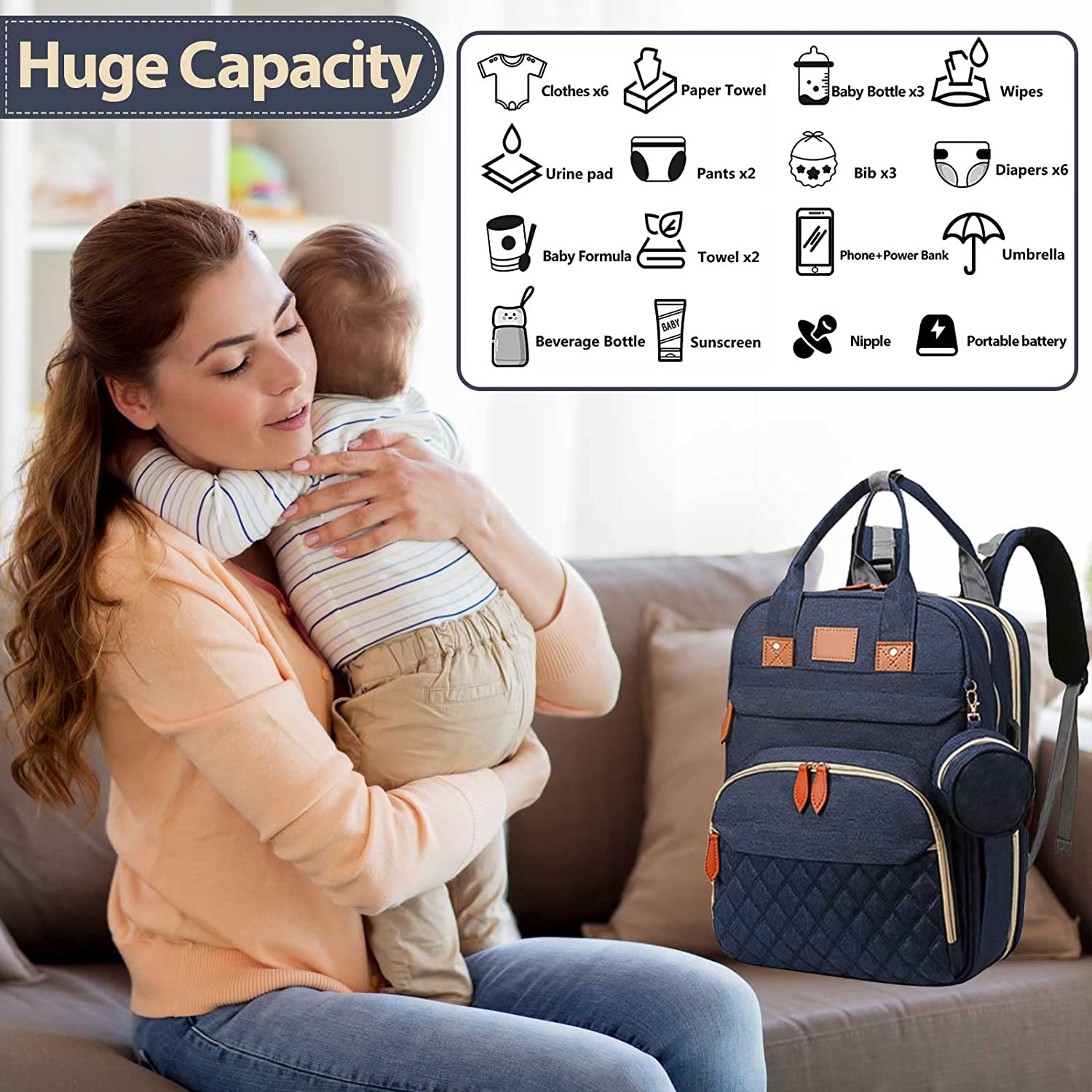 Baby essentials diaper Backpack by sunshine