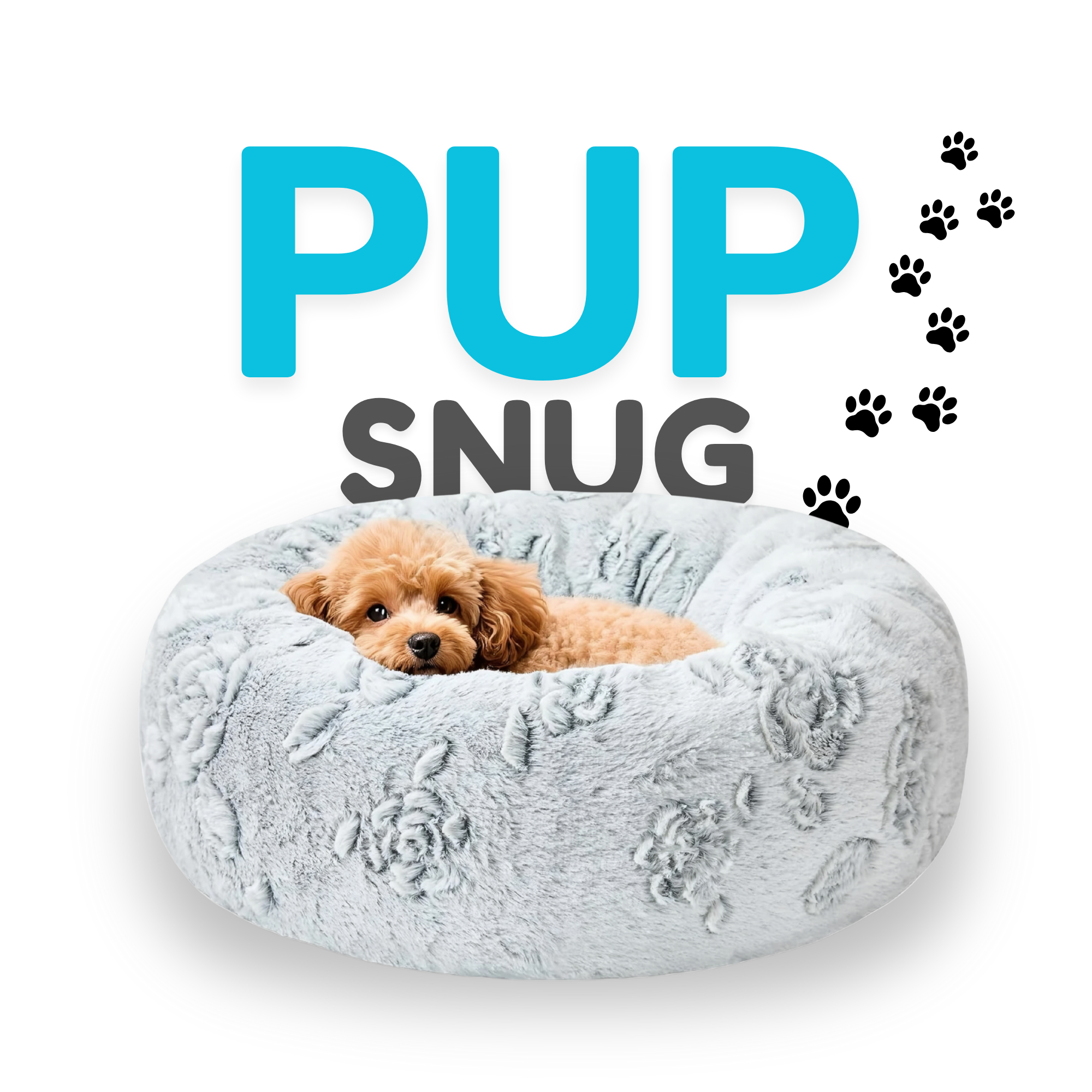 Plush Donut Calming Pet Bed by PupSnug™