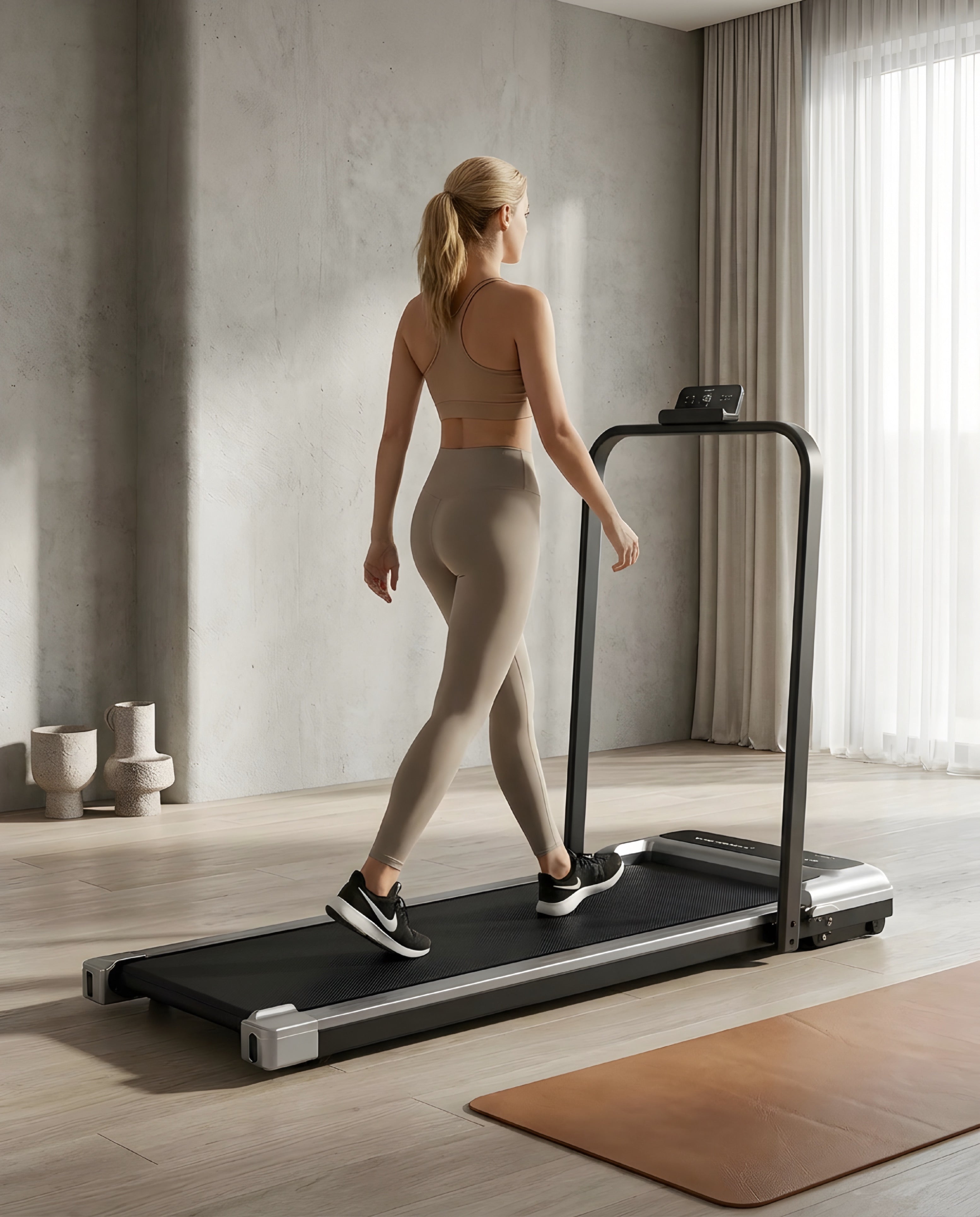 Portable Walking Pad Treadmill with Incline for Home Fitness & Under Office Desk Walking