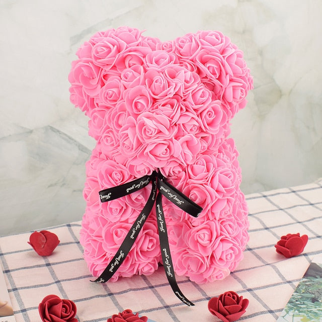 Artificial Flower Valentine's Day Rose Bear