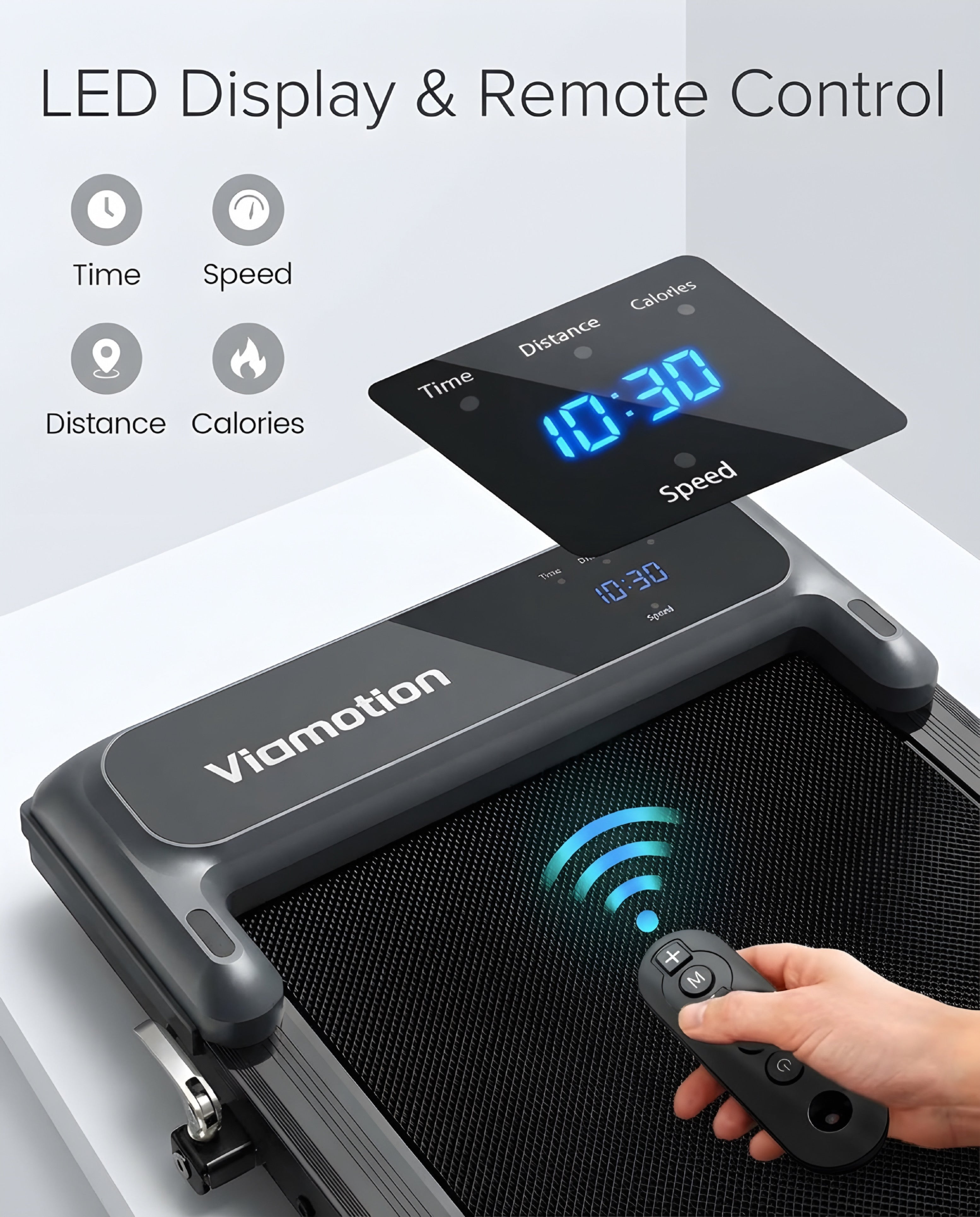 Portable Walking Pad Treadmill with Incline for Home Fitness & Under Office Desk Walking