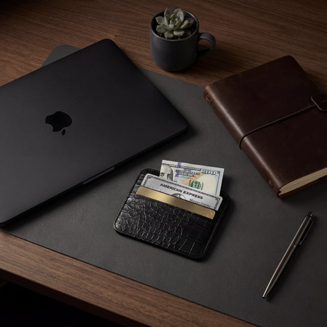 Vell Signature Genuine Leather Slim Card Sleeve (Card Holder)