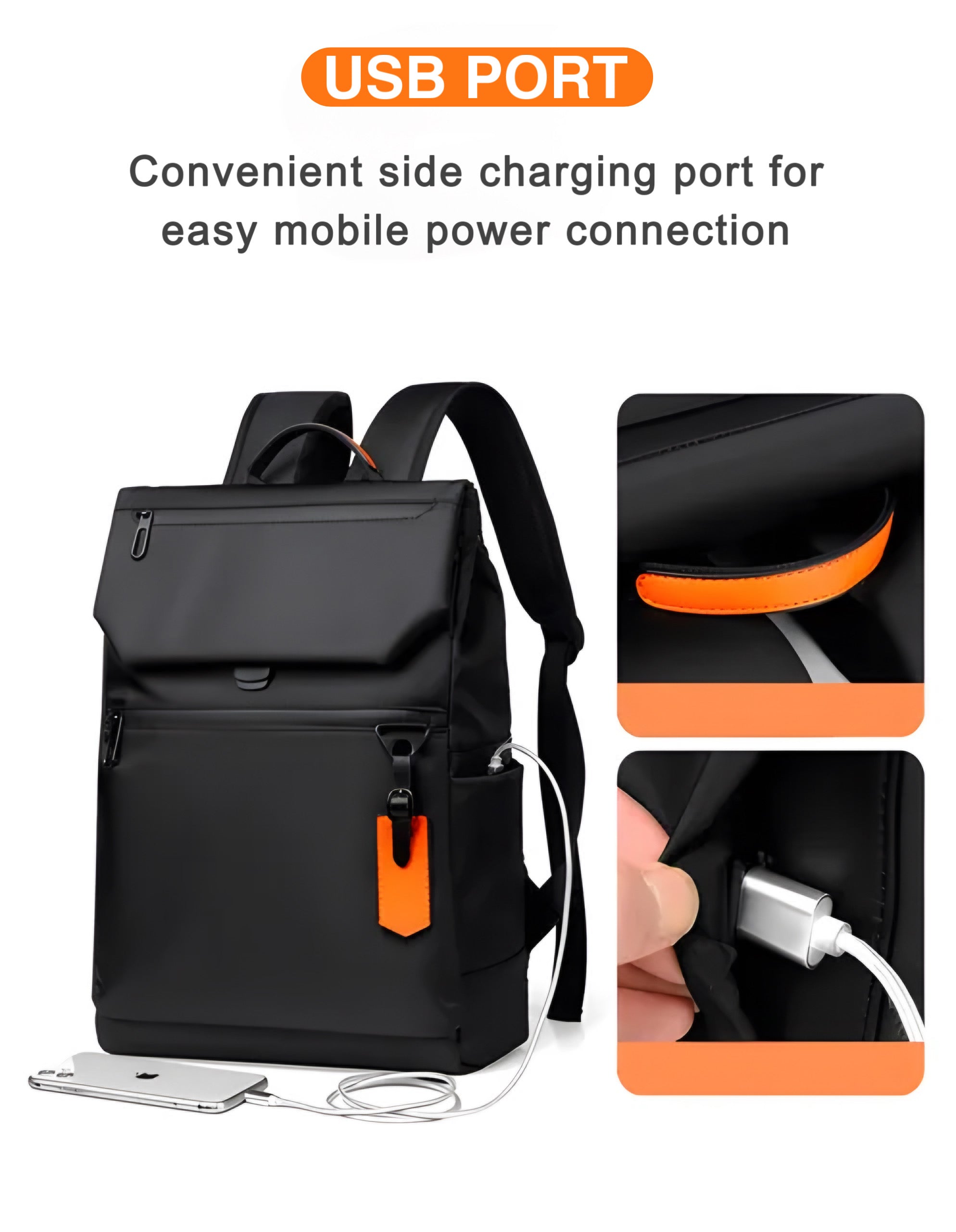 Elite Waterproof Laptop Backpack with USB port by PAK™