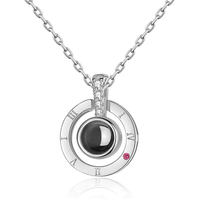 Projection Necklace With Rose Gift Box