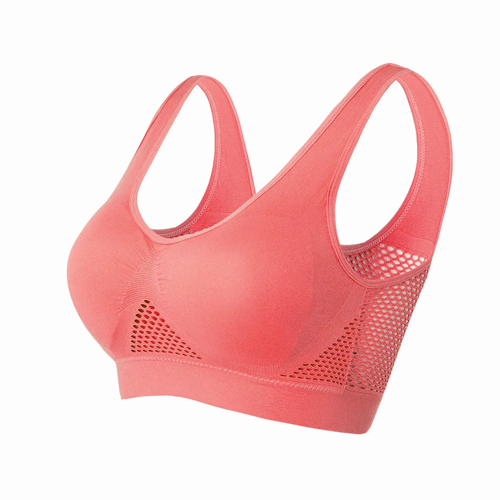 Women Breathable Wireless Gym Bra 