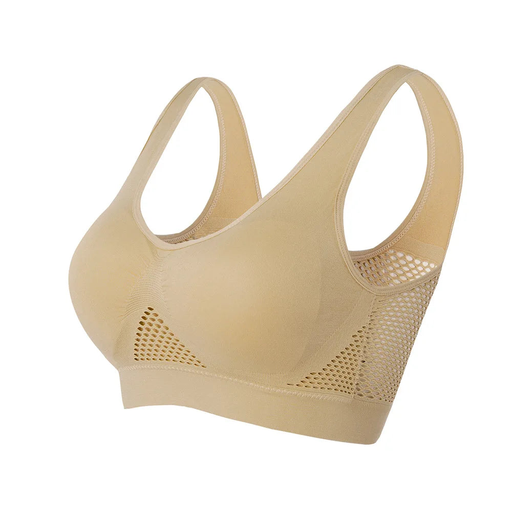 Women Breathable Wireless Gym Bra 