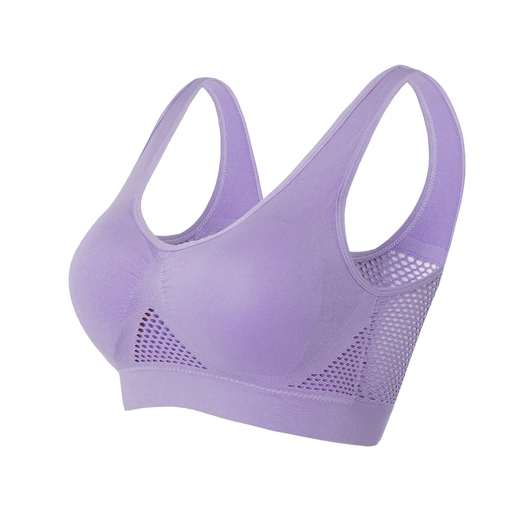 Women Breathable Wireless Gym Bra 