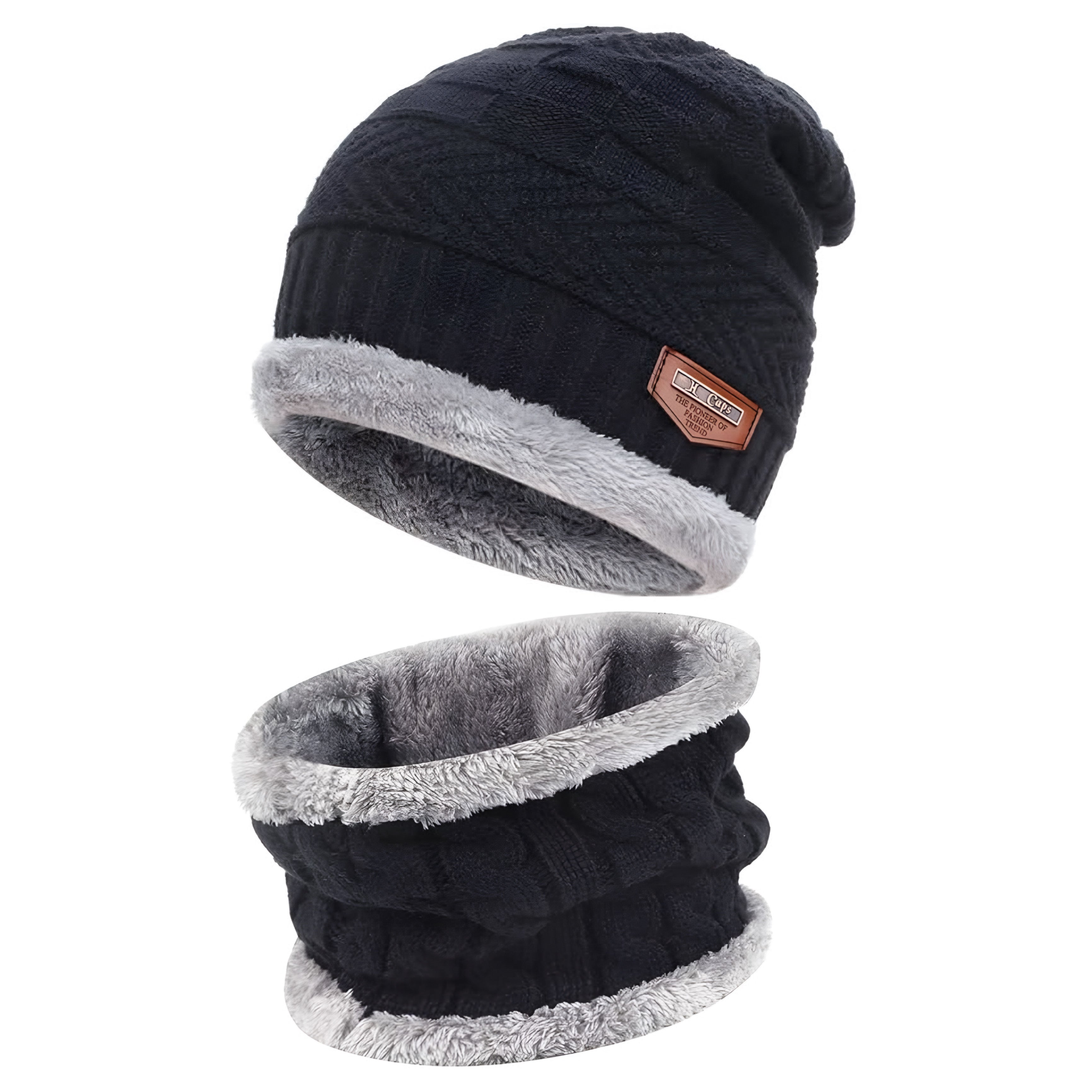 Winter Unisex Knit Beanie/ Neck Warmer Set by SungBeanie™