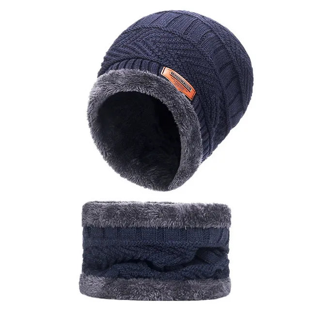 Winter Unisex Knit Beanie/ Neck Warmer Set by SungBeanie™