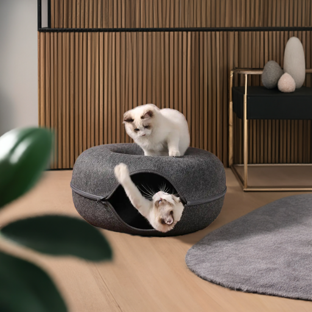 Cozy Cave™ Cat Cave Donut Bed