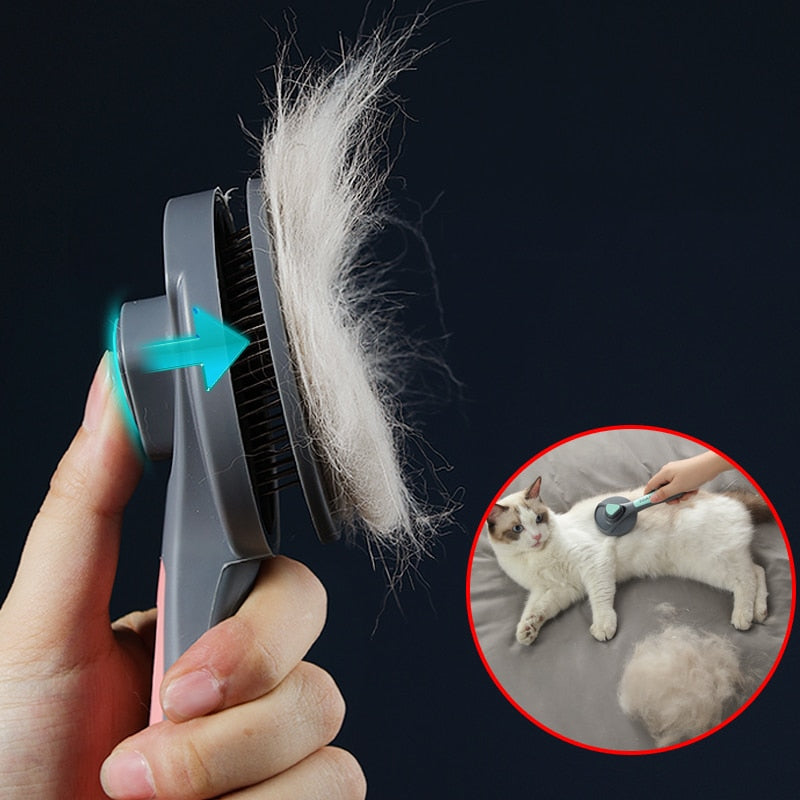 PAKEWAY Self Cleaning Grooming Pet Brush