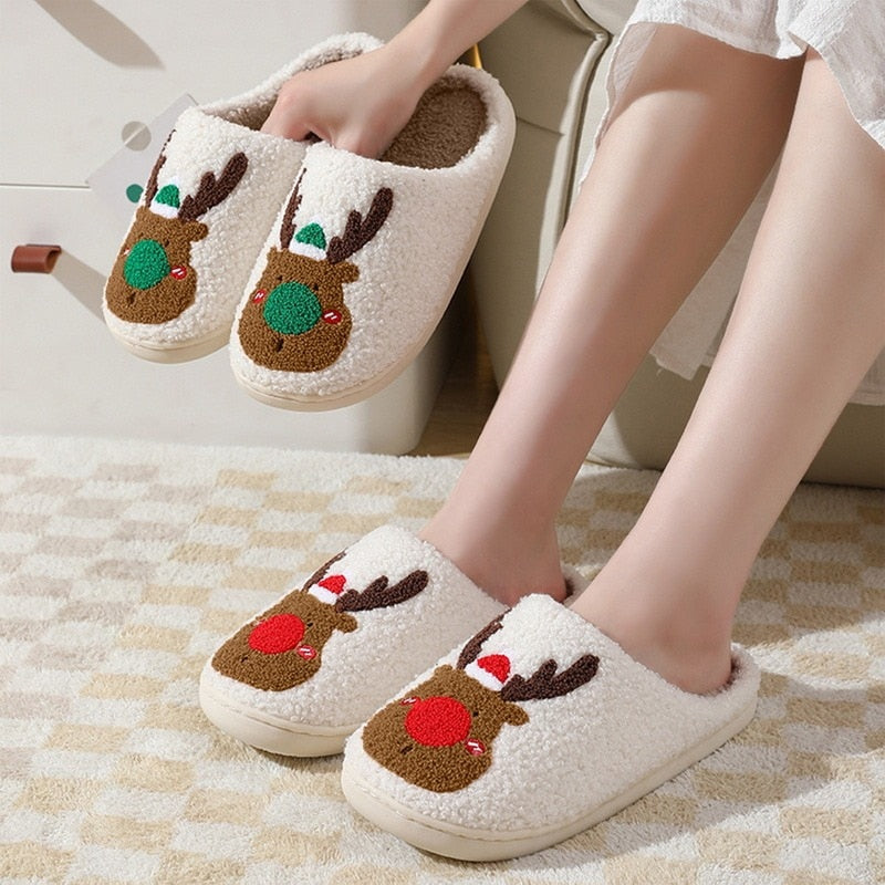 Christmas Elk Xmas Slippers