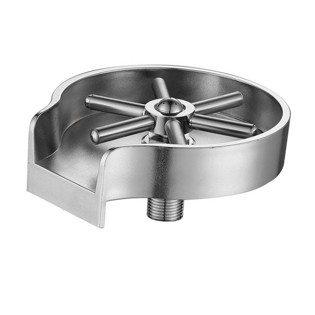 Stainless cup rinser for sink