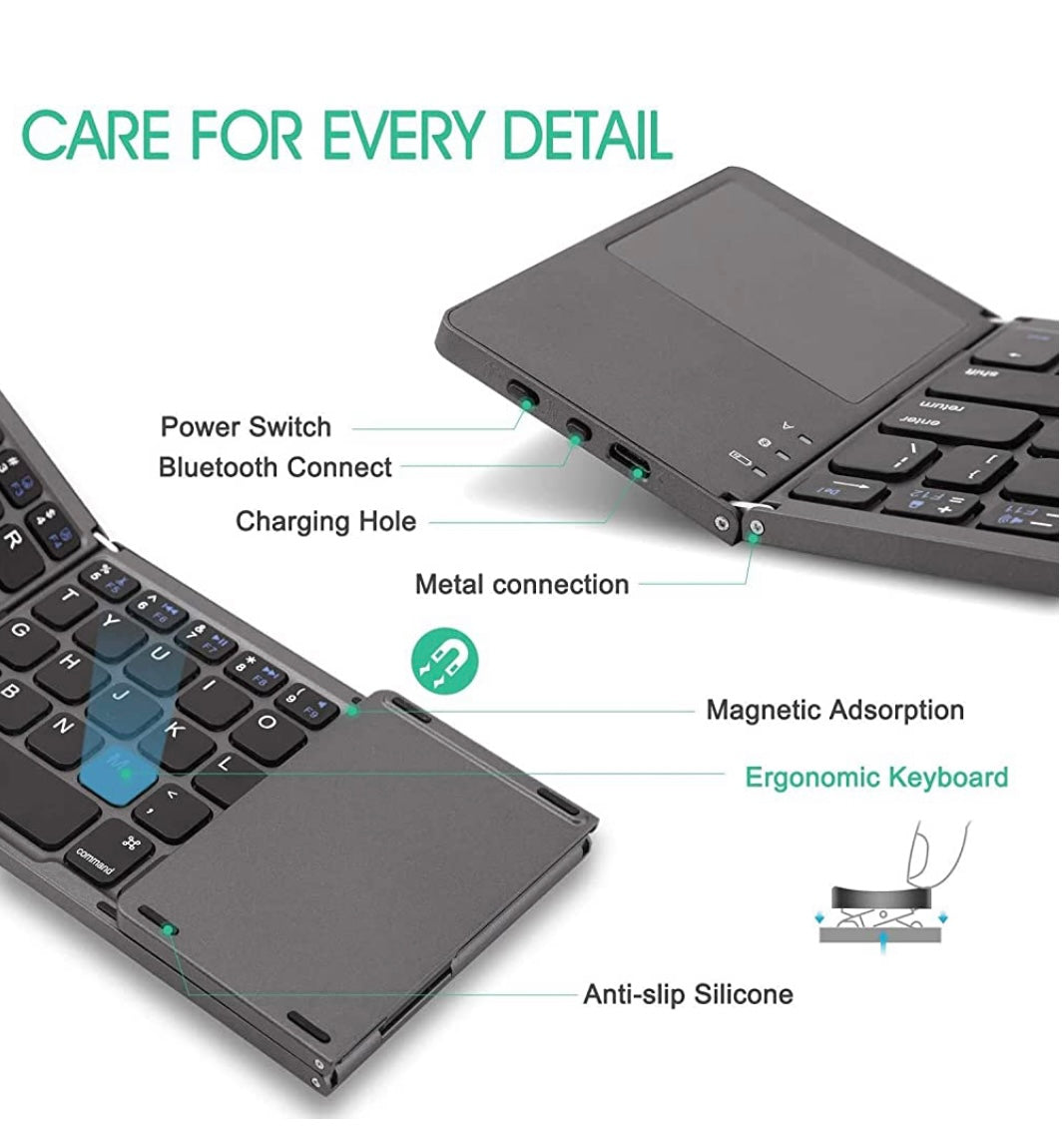 SLEEK™  Portable Bluetooth Keyboard With Touchpad