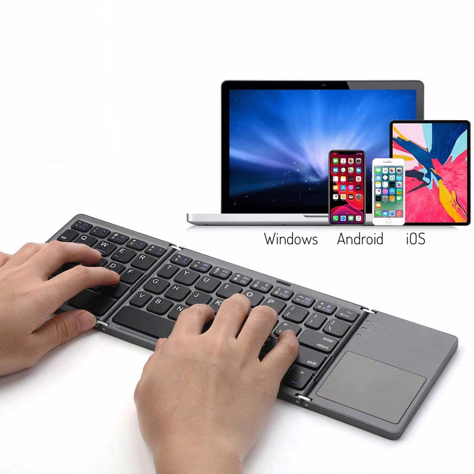 SLEEK™  Portable Bluetooth Keyboard With Touchpad