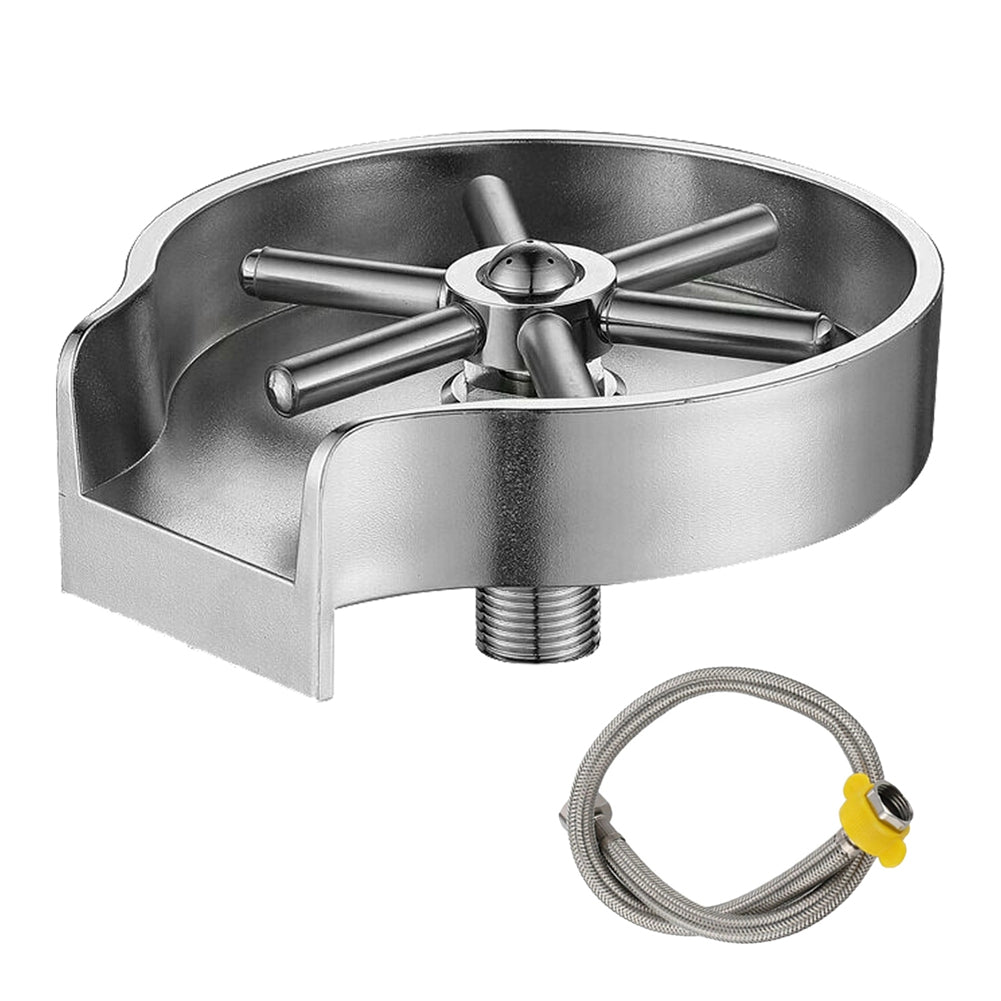 Stainless cup rinser for sink